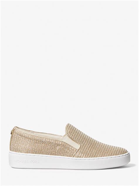 michael kors keaton glitter slip on sneaker|keaton logo slip on sneaker.